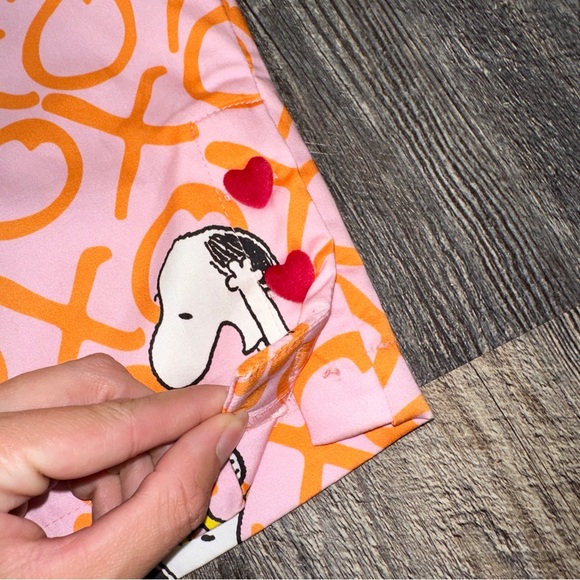 SARSPARILLY x Peanuts pink / orange XOXO Snoopy Best Friends Forever jumpsuit M - Picture 5 of 13